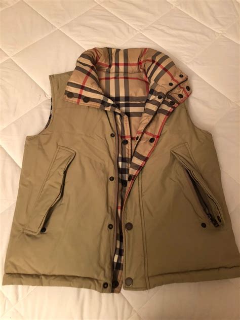 SMANICATO BURBERRY S GILET REVERSIBILE GIACCA 